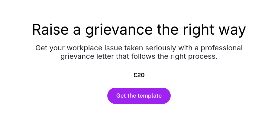 Raise a grievance the right way